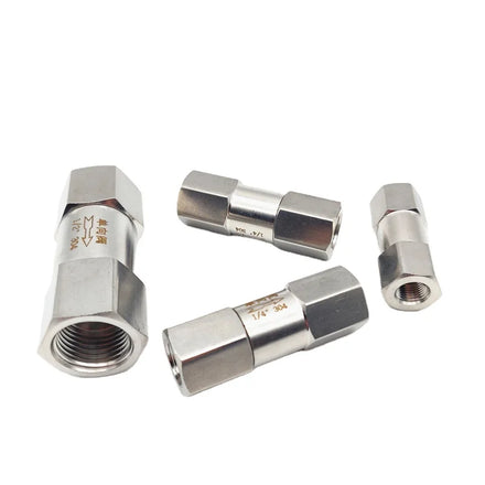 1/8 1/4 3/8 1/2 3/4 1304 Stainless Steel One-Way Split Check Valve with Hexagonal Female Thread