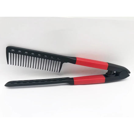 Fashion V Type Hair Straightening Comb Tension Comb for Professional Hair Styling