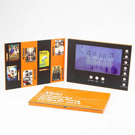 Hot New Products Kpop Merchandise Music Style Paper Handmade 7 Inch LCD Book Digital Signage Visiting Card Video Brochure