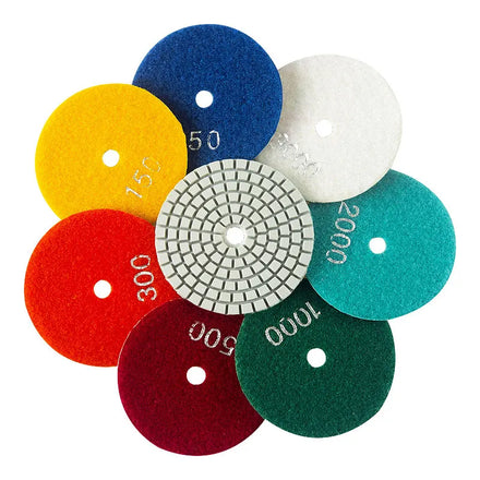 7 Steps Polishing Pad Factory Direct Sale Diamond Polishing Pads Concrete Polishing Resin Pads Tools for Stone Marble