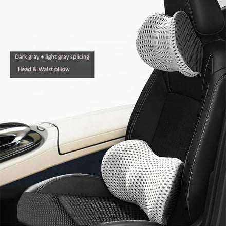 Adjustable Height 4D Air Mesh Woven Memory Foam Eco-Friendly Removable Washable Portable Car Cushion Lower Back Sciatic Pillow