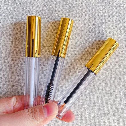 LZ Pack Stock 100pcs 2.5ML Empty Eyeliner Container Round Mascara Container Custom Gold Lipgloss Empty Tubes