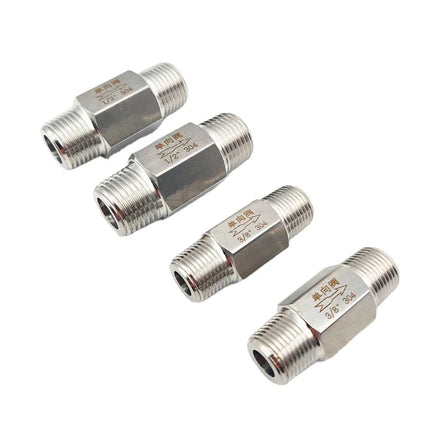 Hexagonal Male Thread Check Valve 1/8 1/4 3/8 1/2 3/4 1 304 Stainless Steel One-Way Valve