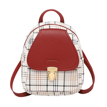 2026 Ladies Mini Backpack PU Leather Crossbody Backpack Small Woman Bag Teenage Girls Backpack