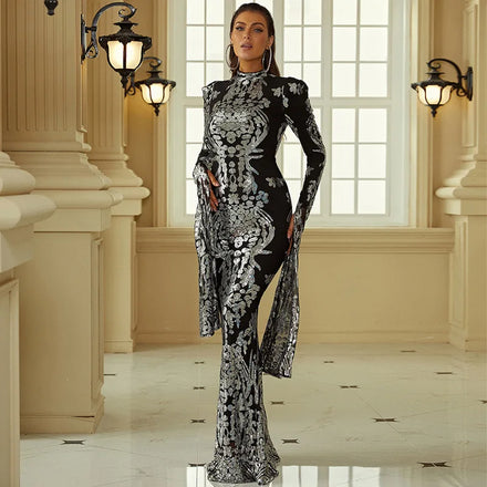 1262 Elegant Dresses Winter Evening Party Club Ladies Dropshipping New Women Clothes