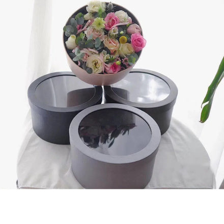 Low MOQ Custom Luxury Fashion Window Flower Box Cardboard Packaging Rigid Box for Valentine's Day Gift Paper Material