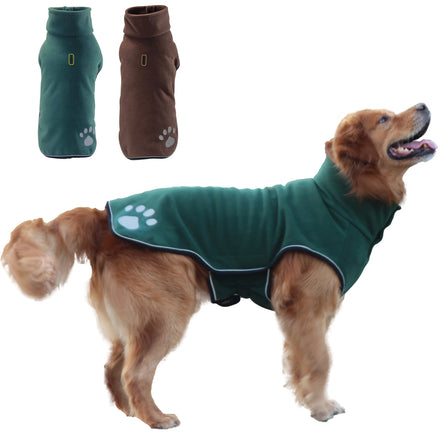 Luxury Outdoor Dog Waterproof Fleece Jacket Spring Print Reflective Durable Dog Coats Dog Accessories 2025 Trending Pet Clothing