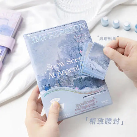 Rosyposy Waterlook Bridge Snow Journal Pu Leather Notebook Stationery Travel Journal