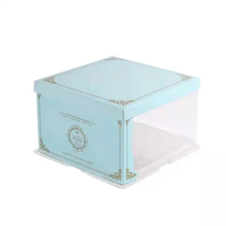 Multi Size Transparent Cake Box With Ribbon Packaging Swiss Roll Transparent Plastic Cake Box Clear Birthday Gift Box