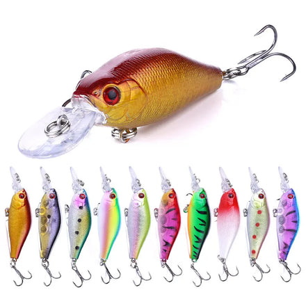 7CM 9G Crankbaits Set for Bass Hard Baits Sinking Lures Crank Bait Kit Fishing Tackle