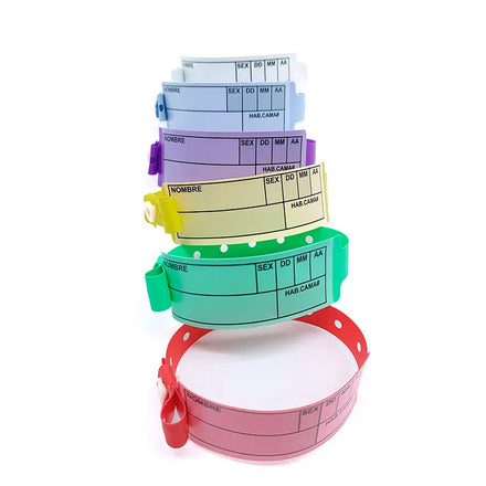 Disposable Vinyl Wrist BandWritable Patient BraceletsCustom Hospital Pvc Identification Wristbands