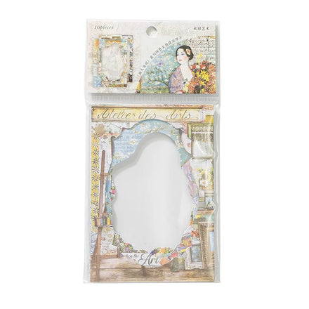 10pcs/pack Hollow-out Thick Card Getting Better and Better Series Scene Theme Material Note Decorative Journal 6 Models
