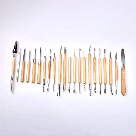 XinyiArt 22 PCS Art Clay Tool Kit 8 Pcs Pottery Sculpting Modeling Clay Tools Set Polymer Clay Tools