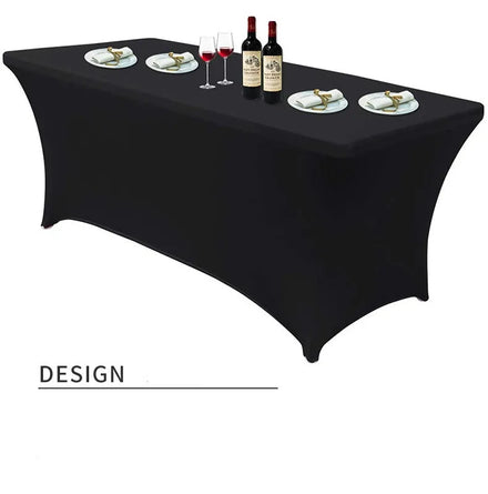 Wholesale Trade Show Outdoor Indoor Table Cover 4Ft 6Ft 8Ft Stretch Elastic Cocktail Table Cloth for Promotional Even