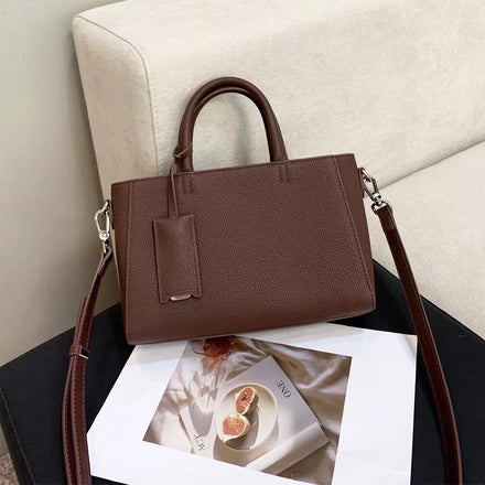 Andong Leather Handbags for Women Genuine Cow Leather Ladies Fashion Large Capacity Shoulder Bag Crossbody Bag 9050