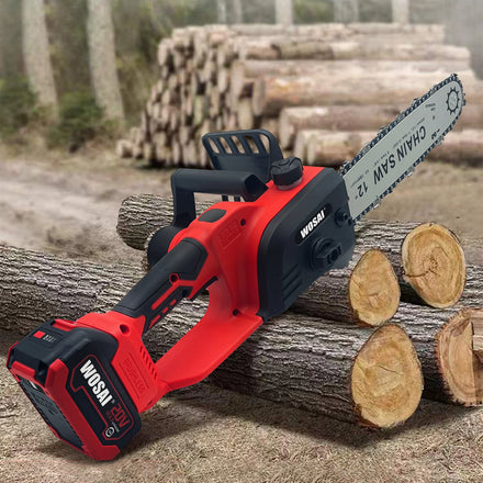 Professional Wosai Red Handheld Wood Cutting Tool Anti-slip 12 Inches Mini Electric Brushless Circular Saw Set Battery Powered