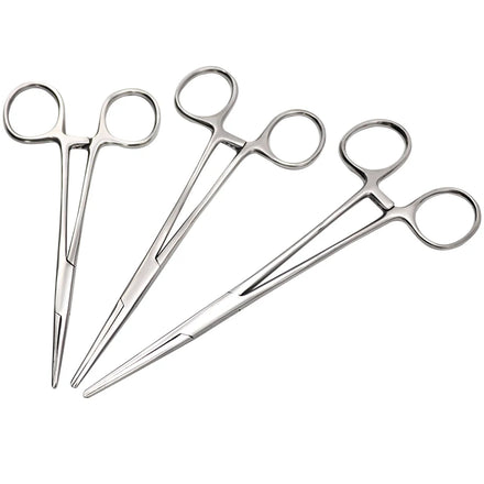 Veterinary Instrument 14/16/18cm Stainless Steel Hemostatic Forceps Surgical Forceps Straight Clamps for Animal Use
