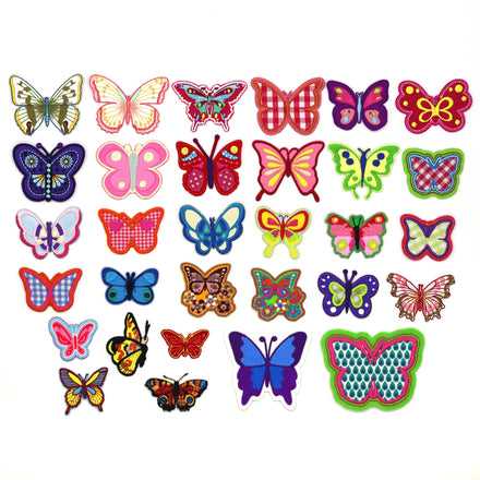 Various Exquisite butterfly Embroidery Iron-on butterfly Patches