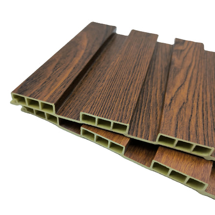 PVC Interior Fluted Wall Panels Designs for Decoration Wooden Grain WPC Wall Cladding Panels