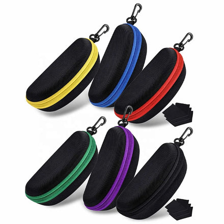 Custom Logo Eco-friendly Eva Hard Shell Waterproof Portable Ski Foldable Sunglasses Case with Zipper Customized Color & Size