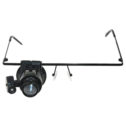 Single Eye Head Mounting Magnifier With Led Light 20 Times Lighting Reading Jewelers Watchmaker Watch Repair Magnify Glass