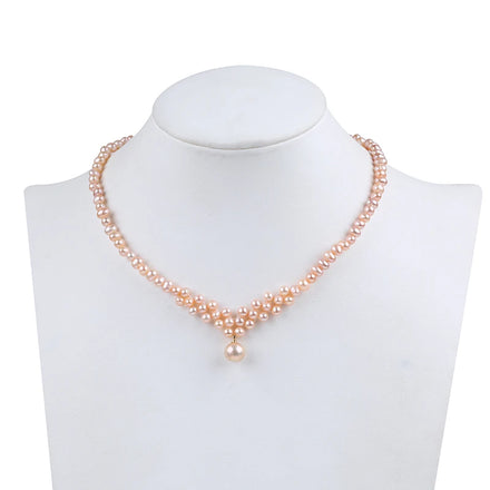 Hot Sale Luxury Design Natural Freshwater Real Pearls Necklace Colorful Pearl Necklace