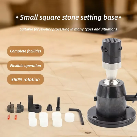 360° Rotation Jewelry Fixing Tools Small Universal Stone Seat Gemstone Inlaid Fixture Vise With Base Diamond Setting Tool