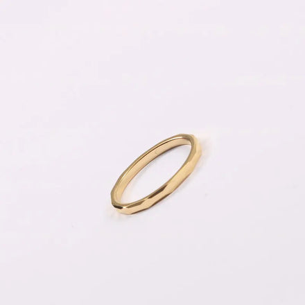 Joolim High End 18K Gold Plated Tungsten Stainless Steel Tangent Plane Dainty Rings for Women Finger Ring Non Tarnish