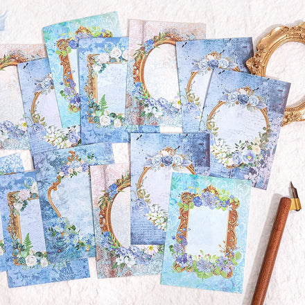 80 Pieces/Pack Notepad Flower Vine Dressing Table Retro Artistic Plant DIY Notebook Message Memo Stitching Stickers 6 Models