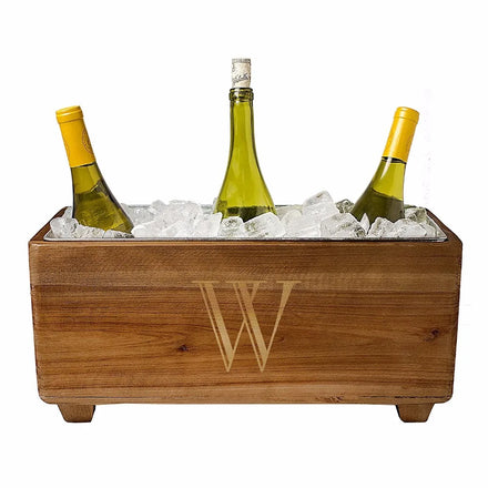 Vintage Style Square Rectangle Natural Wooden Ice Bucket Beverage Tubs Gift Wedding Cooler Display Wine Beer Stocked