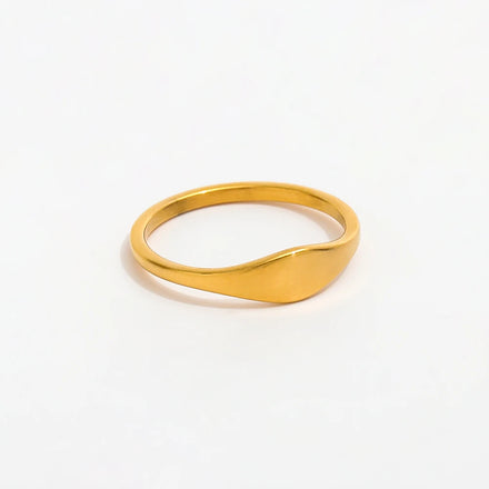 Fenny 18K Gold Plated Wholesale Waterproof&Tarnish Free Fashion Simple Trendy Stainless Steel Finger Ring Trendy for Women