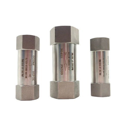 High Pressure One Way Valve 304 Stainless Steel 1/8 1/4 3/8 1/2 3/4 1 3.2 Mpa Male Thread Check Valve