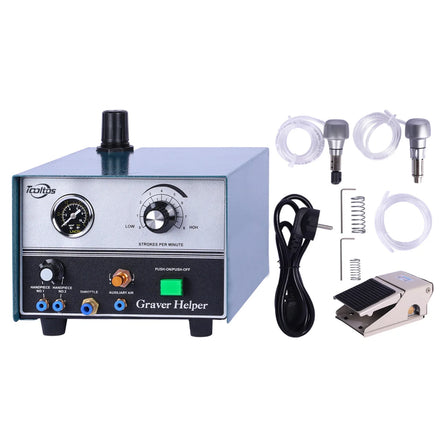 100-4000prm 60W Jewelry Hand Pneumatic Engraver Double End Impact Air Graver Accessories Pneumatic Graver Engraving Machine
