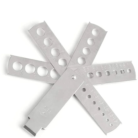 Rust Resistant Durable Jewelry Accessories 6-Piece Stainless Steel Gemstone Measuring Card Gems Diamond Gauge Measuring Tool