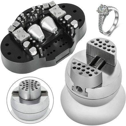 2.4kg White Base 360 Degree Rotation Mini Vise Jewelry Making Tools Setting Vice Engraving Block Diamond Engraving Ball Vise