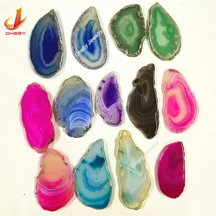 High Grade Agate Slice Natural Gemstone Agate Colorful Crystal Wholesale Bulk Natural Craft Agate Slice