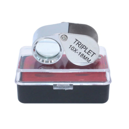 High-quality 10x 20x 18mm Jeweler Foldable Triplet Optical Lens Jewelry Loupe Diamond MagnifIer Diamond Magnify Glass
