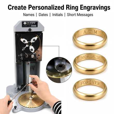 Jewelry Making Equipment Ring Engraver for Rings Standard Letter Block Stamper Double Sided Dial Inside Ring Engraving Machine