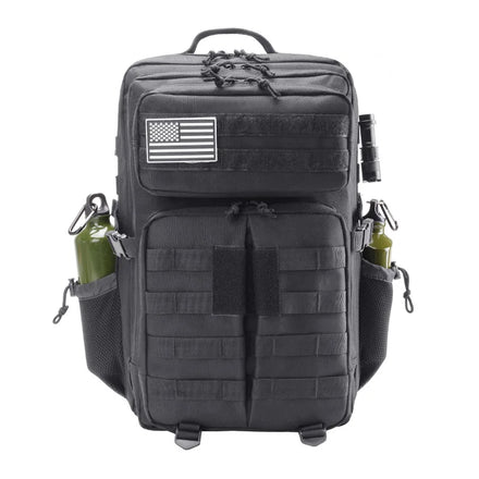 45L 900D Oxford Waterproof External Frame National Tactical Camouflage Hiking Backpack Zipper Hasp Closure Polyester