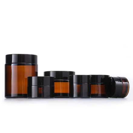 Wholesale Skincare Cosmetics Packaging 5g 10g 15g 20g 30g 50g 100g Empty Round Glass Cosmetic Cream Jar