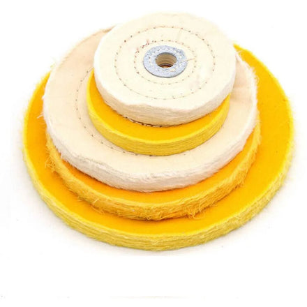 3/4/5/6/7/10 Cotton Lint Cloth Yellow Buffing Wheel for Gold Jewelry Metal Wood Abrasive Tools Buffing Polishing Wheel