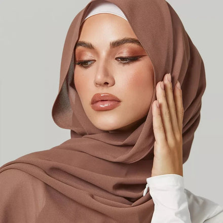 Soft Hijab Long Scarf Wrap Scarves Plain Chiffon Hijab Scarf Muslim Women Chiffon Hijab