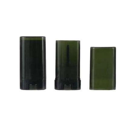 Sunscreen Stick Matte Black White Clear Twist up  Empty Plastic Deodorant Stick Container Oval 15ml Plastic Deodorant Tube