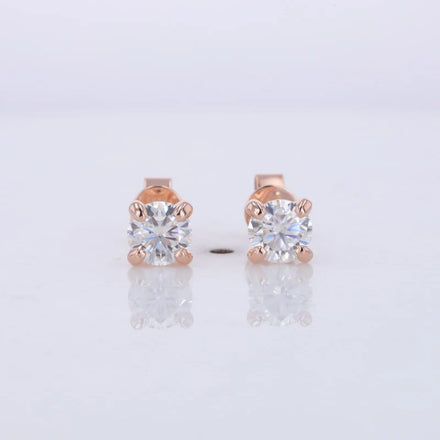 Starsgem 14k Gold Moissanite Earrings Stud 8mm 7mm 6mm 5mm Man Made Diamond Trendy Stud Earrings.
