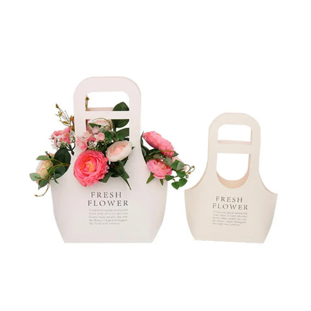 Wholesale Custom Creative Folding Gift Bag Luxury Kraft Paper Florist Flower Tote for Bouquet for Candle and Craft Use