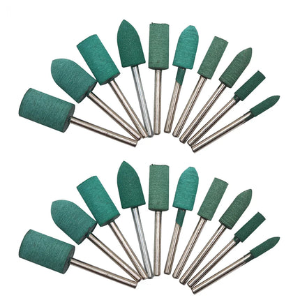 Cylinder Bullet Rubber Head Burr Wheel With 3mm (1/8 Inch) Shank for Dremel and Compatible Jewelry Tool Rotary Polishing Wheel