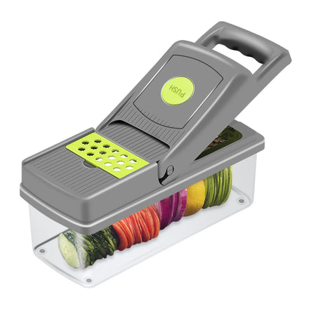 14 in 1Multifunctional Manual Vegetable Cutter with Button Fruit Vegetable Tool Chopper Slicers Dicer Mandoline Vegetable Cutter