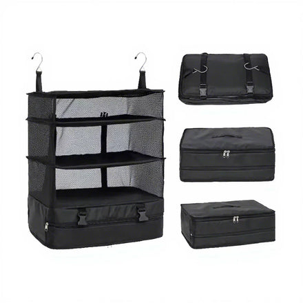 New Designng Portable Hanging Travel Shelves Bag Bag Organizer Packing Cube Organizer Storage Large Capacity Suitcase