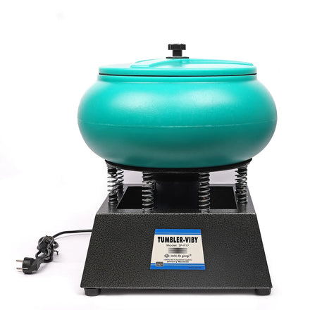 17-inch Vibratory Jade Metal Edge Burr Cleaning Surface Stains 2800RPM 12L Vibration Tumbler Polisher Jewelry Polishing Machine