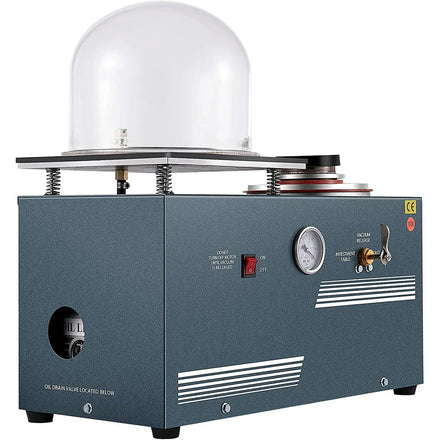 2L Small Lost Wax Investing Combination Cast Machine With a 9 X 8 Bell Jar for Gold Jewelry Making Vacuum Casting Machine